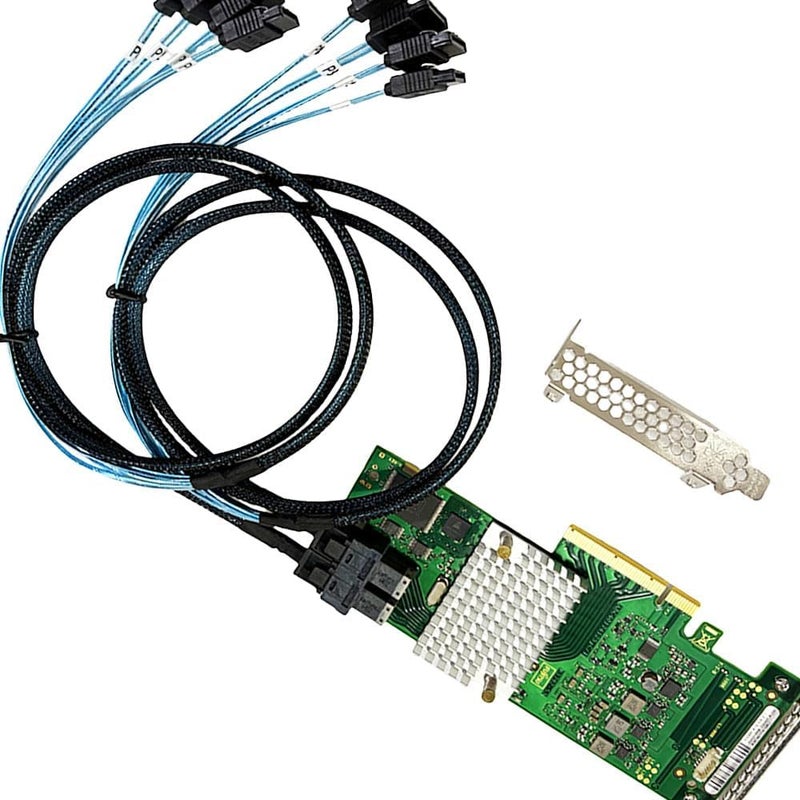 LAMPAN بطاقة SAS HBA متوافقة مع LSI 9300-8i وضع IT وبطاقة توسيع PCIe SATA D3307، 8 منافذ 12Gbps PCIe 3.0، دعم موسع SAS، وحدة تحكم HBA مع 2X كابلات SFF-8643 إلى 4X SATA لـ TrueNAS unRAID - Image 3